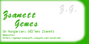 zsanett gemes business card